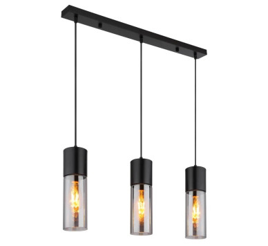 ANNIKApendant lamp metal black matt, 3x E27