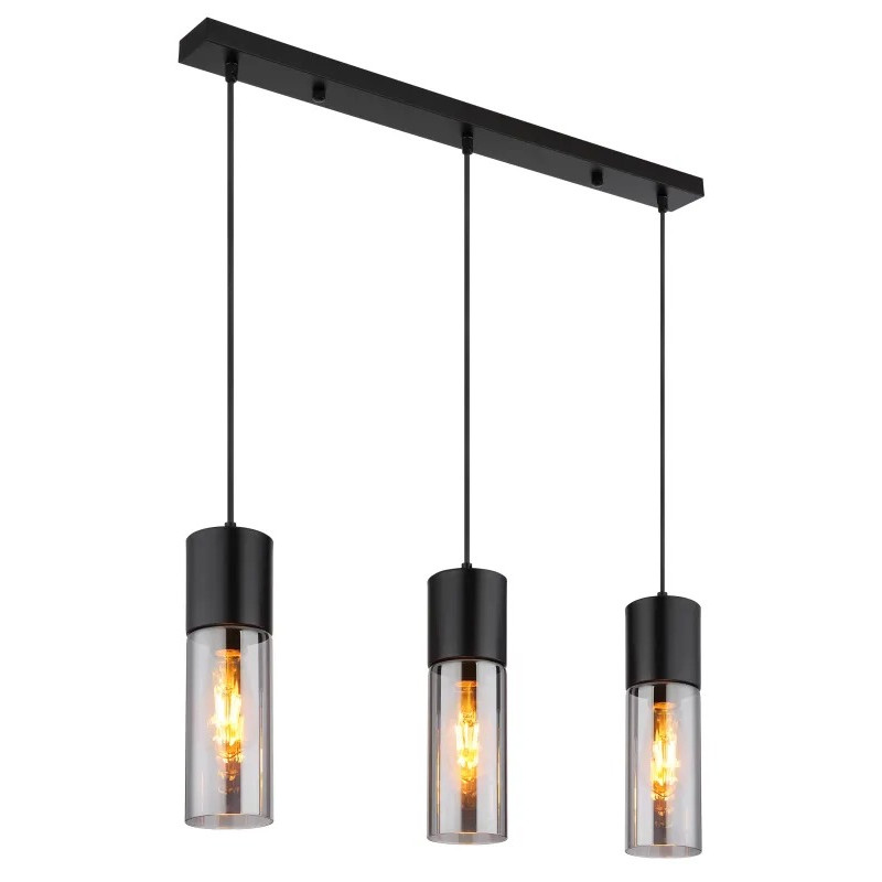 ANNIKApendant lamp metal black matt, 3x E27