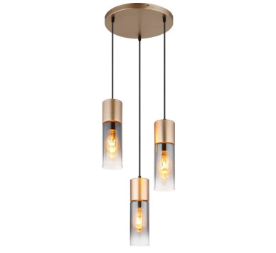 ANNIKA pendant lamp metal cappuccino-coloured matt, 3x E27