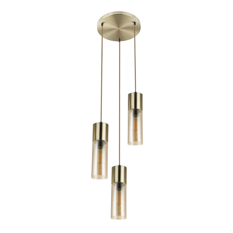 ANNIKApendant lamp metal brass-coloured, 3x E27