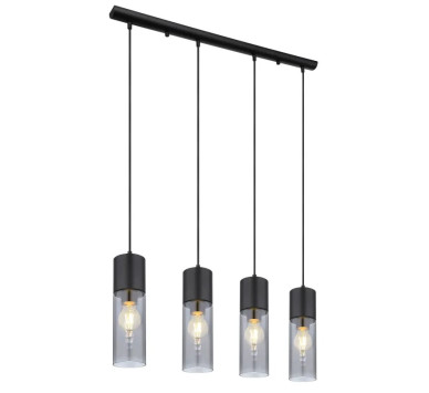 ANNIKApendant lamp metal black matt, 4x E27