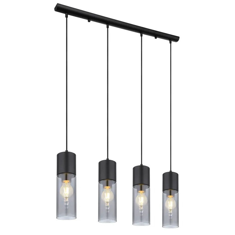 ANNIKApendant lamp metal black matt, 4x E27