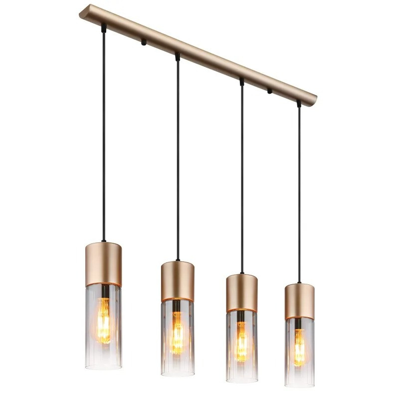ANNIKApendant lamp metal brass-coloured, 4x E27