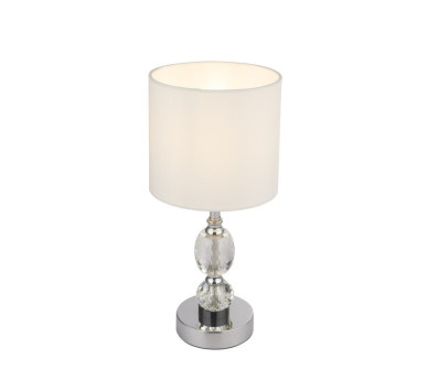 BRONNtable lamp metal chromed, 1x E14