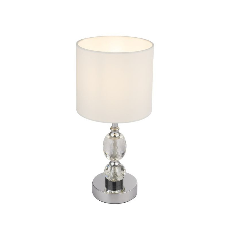 BRONNtable lamp metal chromed, 1x E14