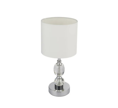 BRONNtable lamp metal chromed, 1x E14