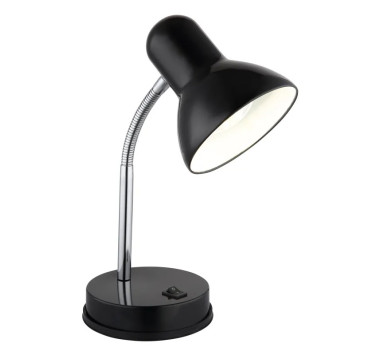 BASIC table lamp plastic black glossy, 1x E27