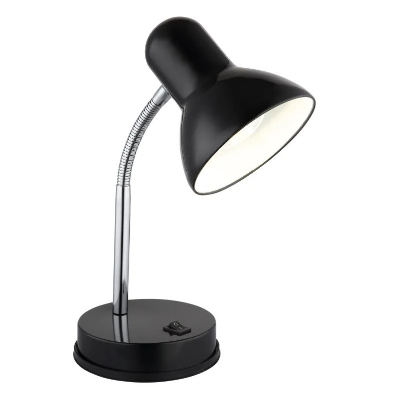 BASIC table lamp plastic black glossy, 1x E27
