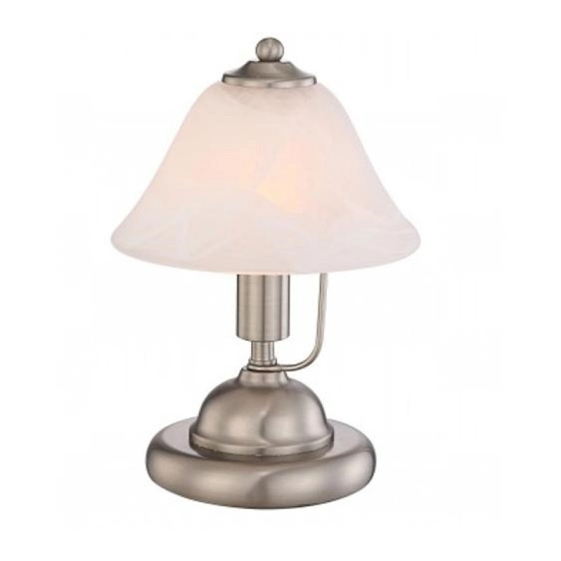 ANTIQUE Itable lamp metal nickel matt, 1x E14