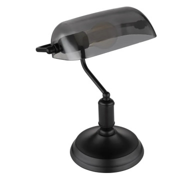 ANTIQUEtable lamp metal black matt, 1x E27