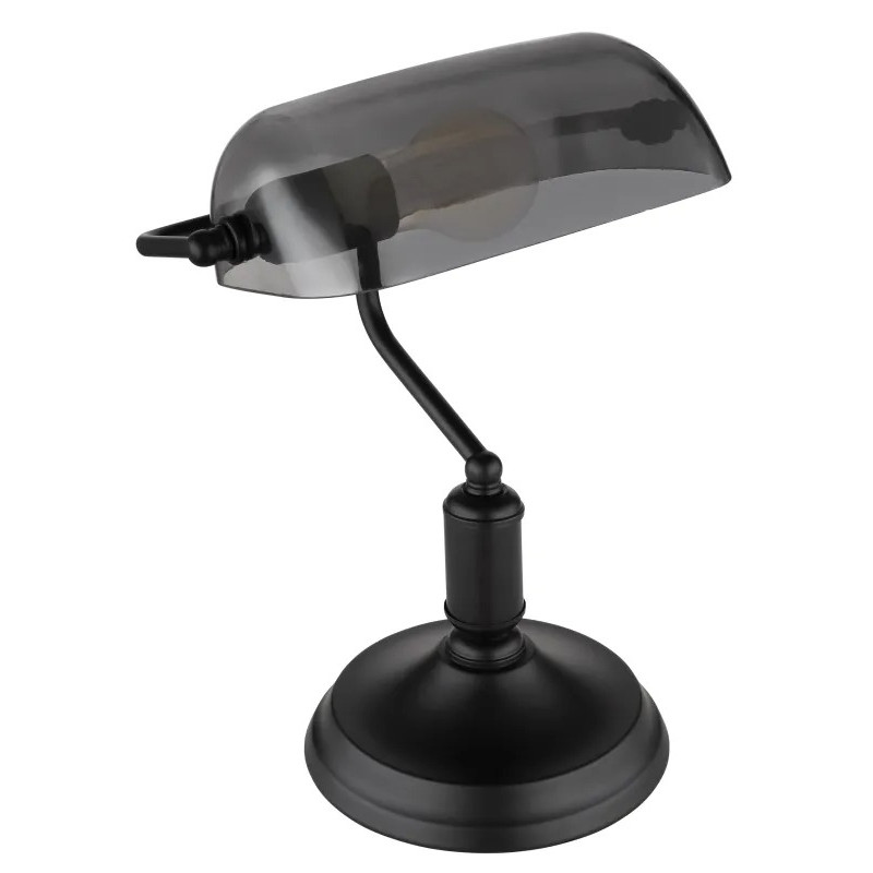 ANTIQUEtable lamp metal black matt, 1x E27