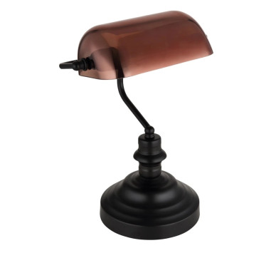ANTIQUEtable lamp metal black matt, 1x E27