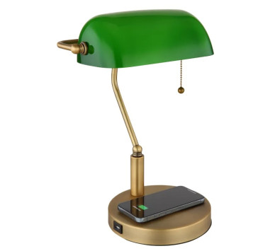 ANTIQUEtable lamp metal old brass, 1x E27