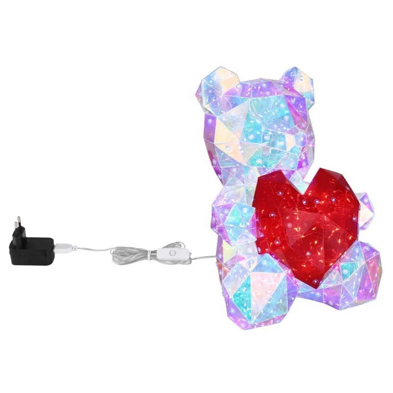 BRONDARtable lamp plastic clear crystal effect, 200x LED