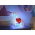 BRONDAR table lamp plastic clear crystal effect, LED