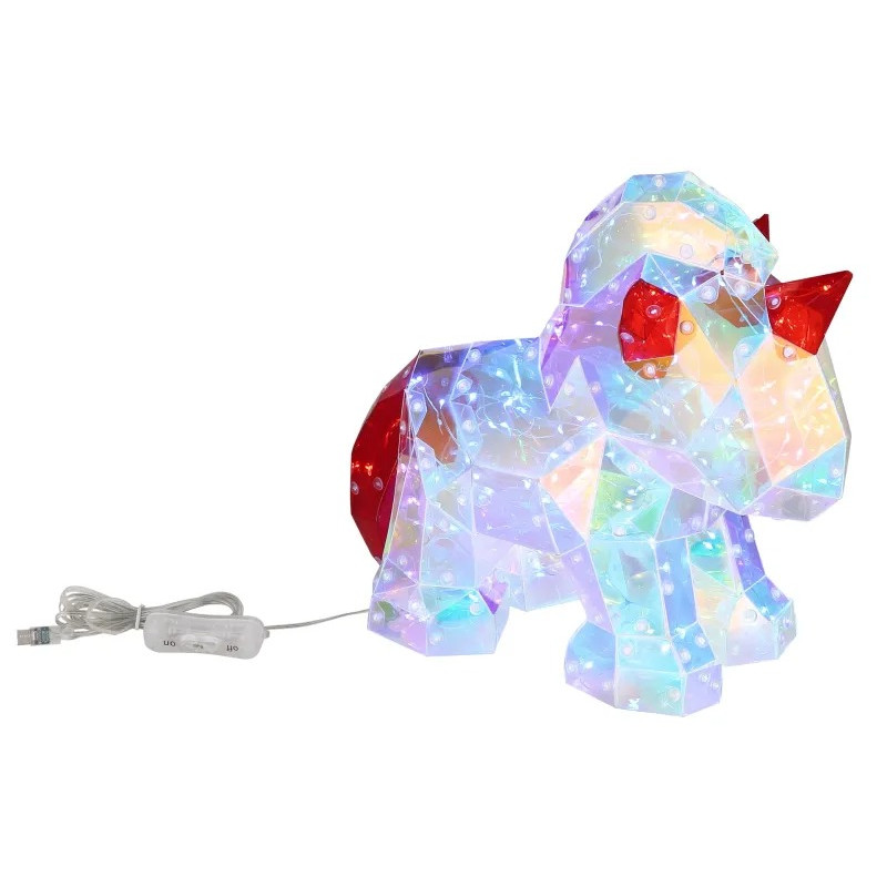 BRONDARtable lamp plastic clear crystal effect, LED