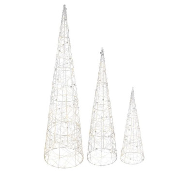 BLANKADecor article metal silver colored, 20x LED