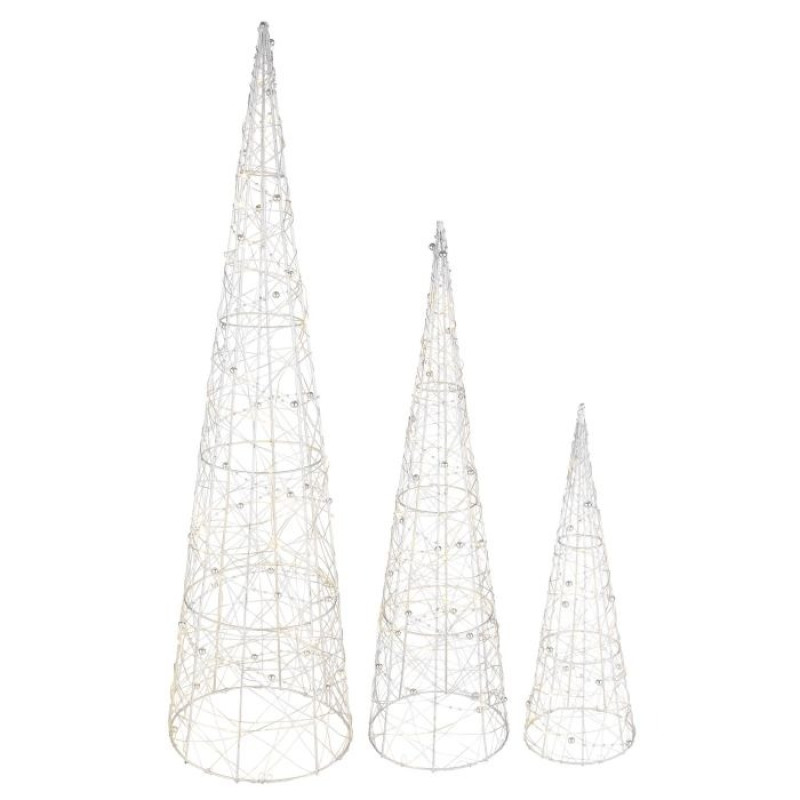 BLANKADecor article metal silver colored, 20x LED