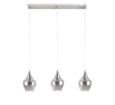 AREZZOpendant lamp metal nickel matt, 5x E27