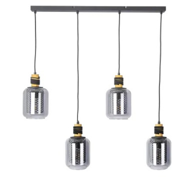 ANDOpendant lamp metal black, 4x E27
