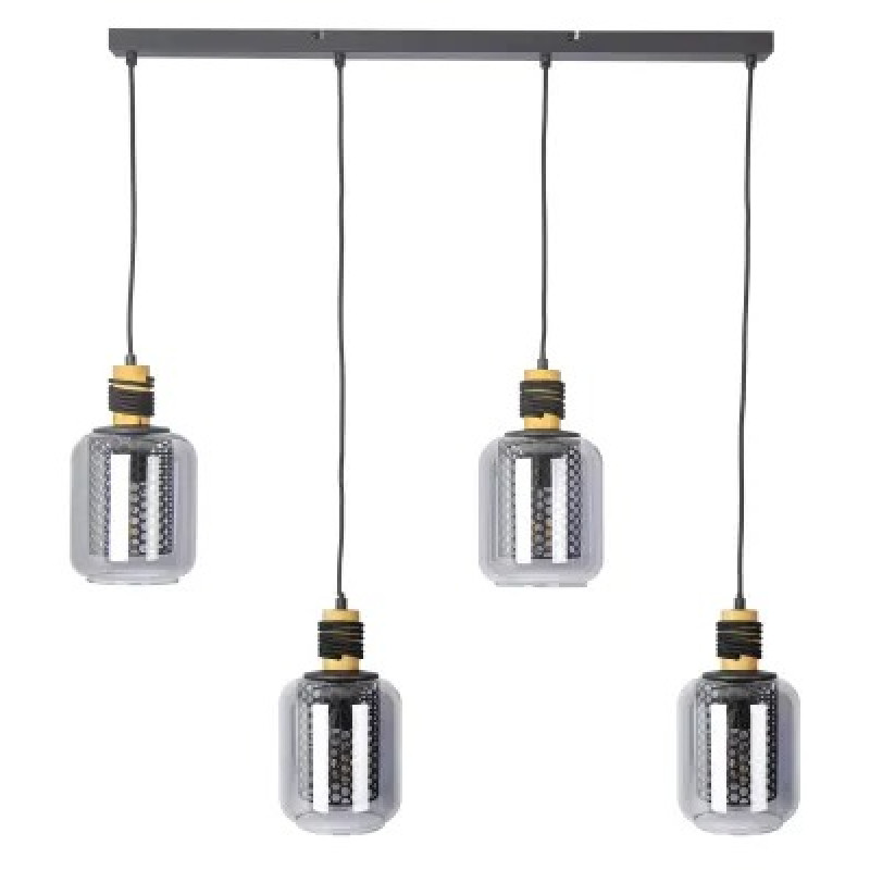 ANDOpendant lamp metal black, 4x E27