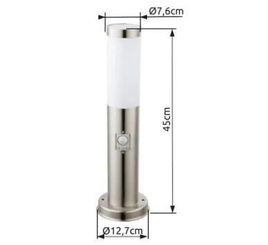 BOSTONOutdoor Light stainless steel, 1x E27