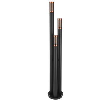 BOSTONOutdoor Light stainless steel black, 3x E27