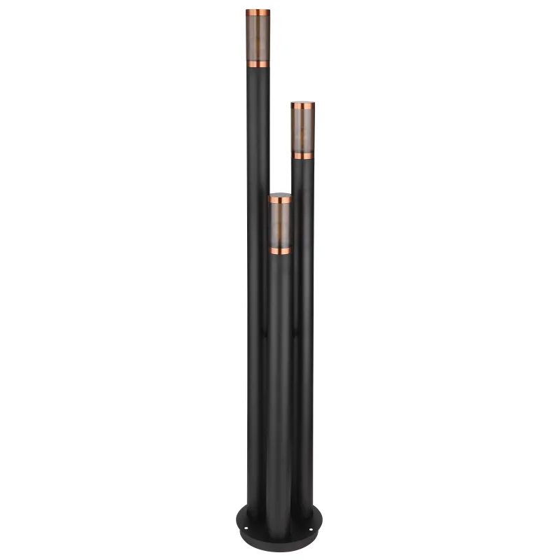 BOSTONOutdoor Light stainless steel black, 3x E27