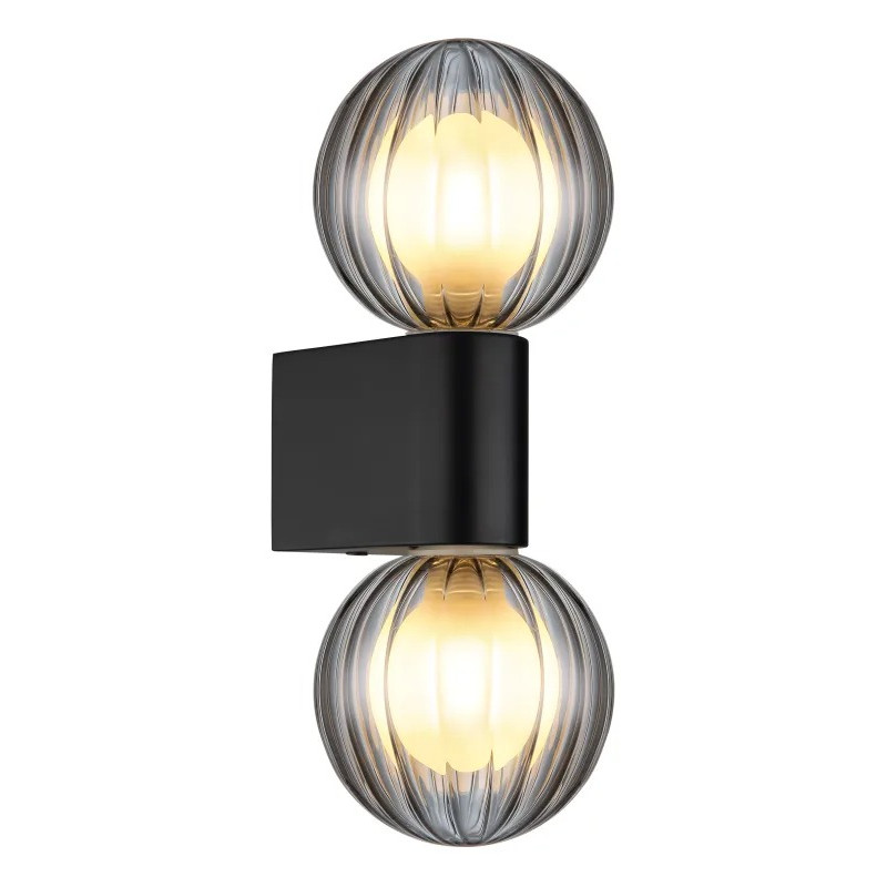 ANDERwall light aluminium die-cast black matt, 2x G9 LED