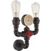 BAYUDAwall light metal black, 2x E27
