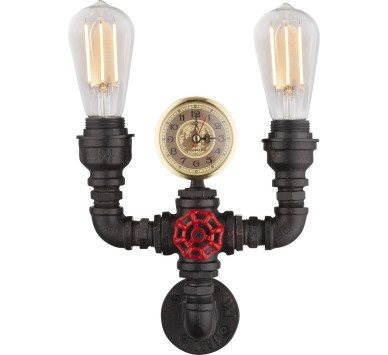 BAYUDAwall light metal black, 2x E27