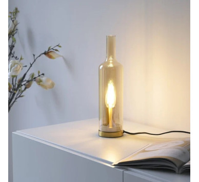 BOTTLEtable lamp glass amber glossy, 1x E14