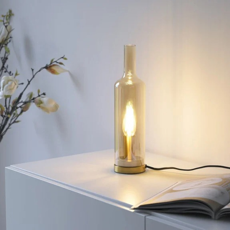 BOTTLEtable lamp glass amber glossy, 1x E14