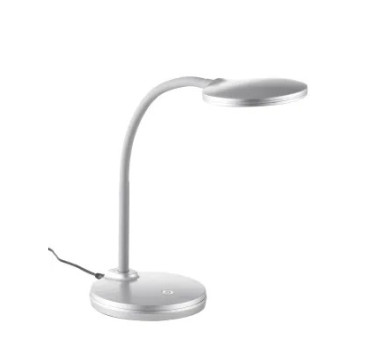 CARMENtable lamp plastic silver colored, LED