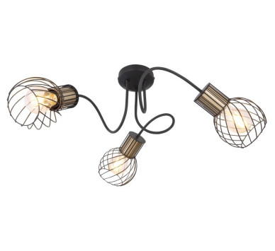 ARGUSTOceiling light metal black matt, 3x E27