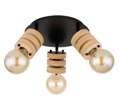 ANGELINEspotlights metal black matt, 3x E27