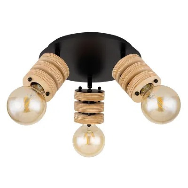 ANGELINEspotlights metal black matt, 3x E27
