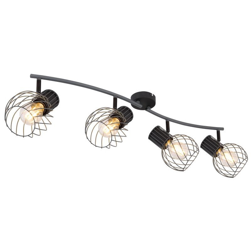 BEVERONEspotlights metal graphite, 4x E27