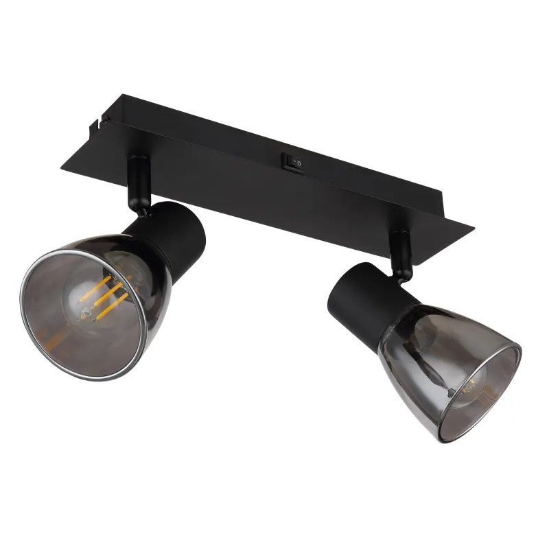 CLAUDEspotlights metal black matt, 2x E14