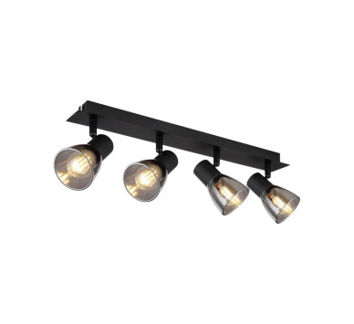 CLAUDEspotlights metal black matt, 4x E14