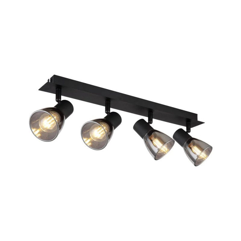 CLAUDEspotlights metal black matt, 4x E14