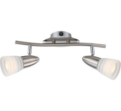 CALEBLED spotlights metal chromed, 2x E14 LED