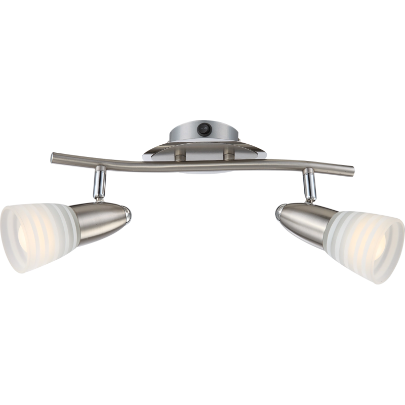 CALEBLED spotlights metal chromed, 2x E14 LED