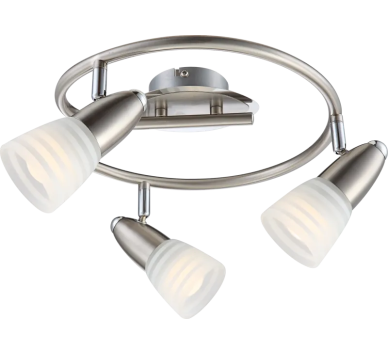 CALEBLED spotlights metal chromed, 3x E14 LED