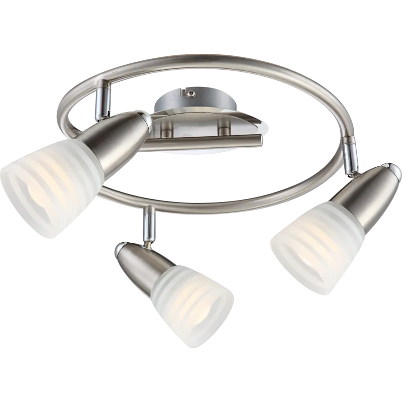 CALEBLED spotlights metal chromed, 3x E14 LED