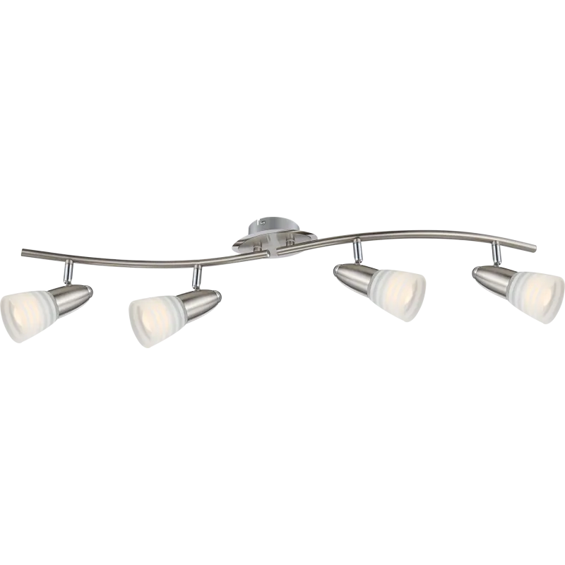 CALEBLED spotlights metal chromed, 4x E14 LED