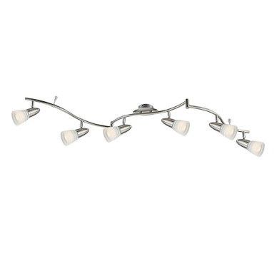 CALEBLED spotlights metal chromed, 6x E14 LED