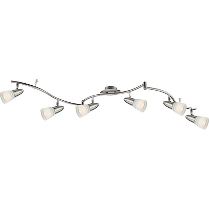 CALEBLED spotlights metal chromed, 6x E14 LED