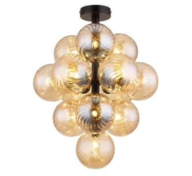 CONORceiling light metal black matt, 13x G9 LED