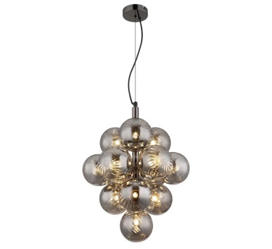 CONORpendant lamp metal gunmetal, 13x G9 LED